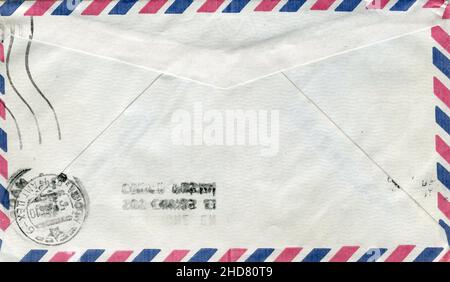 Rückseite Briefumschlag, Hintergrund. Stockfoto