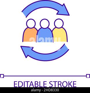 Teilen von Erfahrungen mit dem RGB-Farbsymbol der Gruppe Stock Vektor