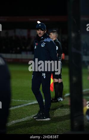 Bristol Rover Manager Joey Barton während ihres EFL 2-Spiels gegen Salford City. 23/11/21 Stockfoto