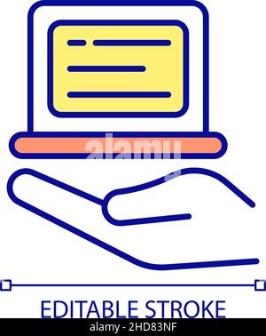 RGB-Farbsymbol für die Computerdienstunterstützung Stock Vektor