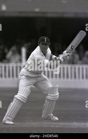 Geoff Boykott Batting für England, England gegen Neuseeland, Dritter Test, Lord's Cricket Ground, London, England fünfter Tag 28. August 1978 Stockfoto
