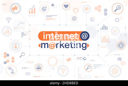 Horizontales Internet-Marketing-Webbanner Stock Vektor