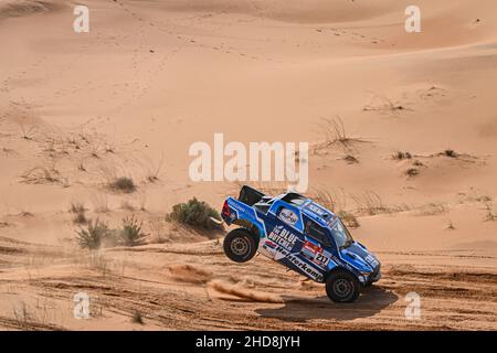 217 Ten Brinke Bernhard (nld), Delaunay Sébastien (Fra), Overdrive Toyota, Toyota Hilux Overdrive, Auto FIA T1/T2, W2RC, Aktion während der Etappe 3 der Rallye Dakar 2022 zwischen Al Qaysumah und Al Qaysumah, am 4th 2022. Januar in Al Qaysumah, Saudi-Arabien - Foto Eric Vargiolu / DPPI Stockfoto