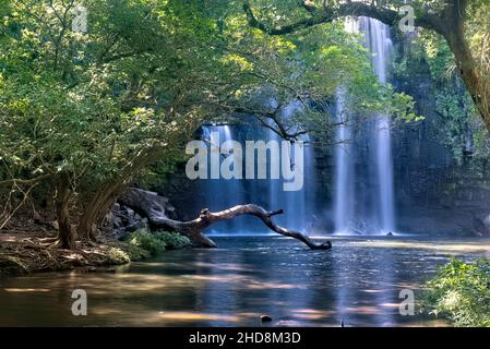 Wasserfall Llanos del Cortez, Bagaces, Guanacaste, Costa Rica Stockfoto