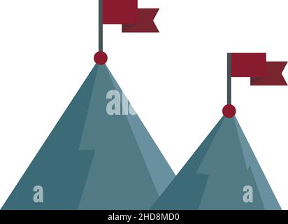 Symbol für „Affiliate Marketing High Target“. Flache Darstellung des Vektorsymbols für das Affiliate-Marketing mit hohem Zielwert auf weißem Hintergrund Stock Vektor