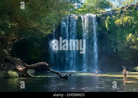 Wasserfall Llanos del Cortez, Bagaces, Guanacaste, Costa Rica Stockfoto