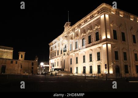 barockpalast (auberge de castille) in valletta auf malta Stockfoto