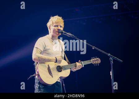 Ed Sheehan titelt das Hits Radio Live Event in der Liverpool Echo Arena Stockfoto