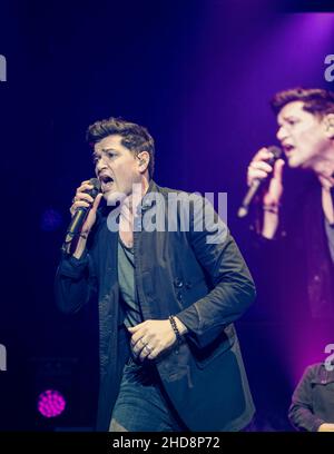 Das Drehbuch live auf der Bühne. Stockfoto