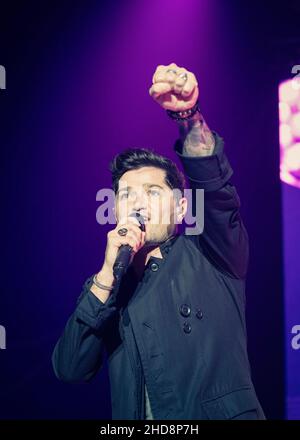 Das Drehbuch live auf der Bühne. Stockfoto