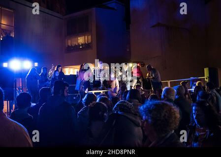 Open-Air-Konzert in Malaga, Andalusien, Spanien Stockfoto