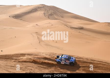 217 Ten Brinke Bernhard (nld), Delaunay Sebastien (Fra), Overdrive Toyota, Toyota Hilux Overdrive, Auto FIA T1/T2, W2RC, Aktion während der Etappe 3 der Rallye Dakar 2022 zwischen Al Qaysumah und Al Qaysumah, am 4th 2022. Januar in Al Qaysumah, Saudi-Arabien - Foto: Eric Vargiolu/DPPI/LiveMedia Stockfoto