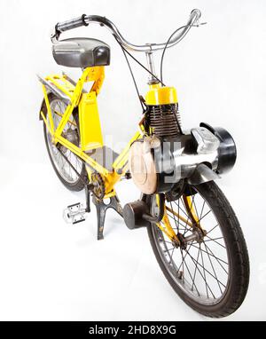 Antikes Motorisiertes Pedalrad Stockfoto