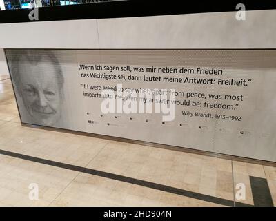 Der Flughafen Berlin Brandenburg „Willy Brandt“ (IATA: Ber, ICAO: EDDB) ist ein internationaler Verkehrsflughafen Stockfoto