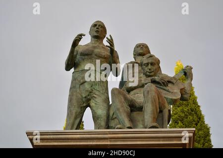 Das Flamenco-Denkmal befindet sich am Paseo del Violon in Granada Stockfoto