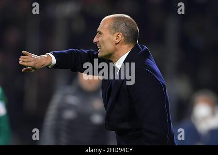 SALERNO, ITALIEN - 30. NOVEMBER: Cheftrainer Juventus Massimiliano Allegri während des Serie A-Spiels zwischen US Salernitana und Juventus im Stadio Arechi ON Stockfoto