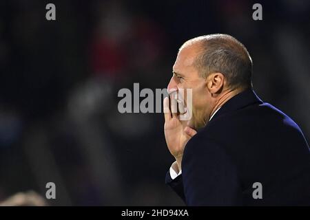 SALERNO, ITALIEN - 30. NOVEMBER: Cheftrainer Juventus Massimiliano Allegri während des Serie A-Spiels zwischen US Salernitana und Juventus im Stadio Arechi ON Stockfoto