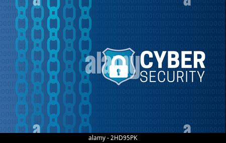 Cyber Security – Hintergrunddarstellung – Banner Stock Vektor