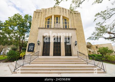 Bedeckter Blick auf die Loyola University New Orleans in Louisiana Stockfoto