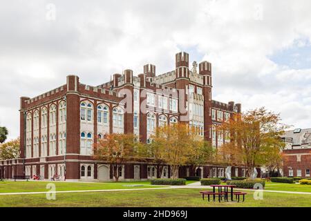 Bedeckter Blick auf die Loyola University New Orleans in Louisiana Stockfoto