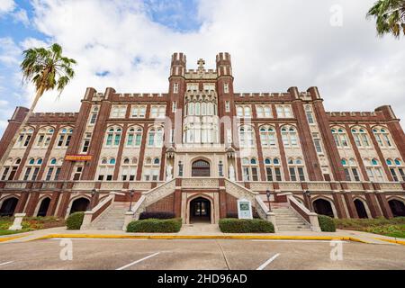 Bedeckter Blick auf die Loyola University New Orleans in Louisiana Stockfoto