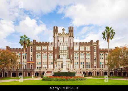 Bedeckter Blick auf die Loyola University New Orleans in Louisiana Stockfoto