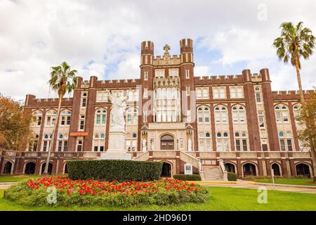 Bedeckter Blick auf die Loyola University New Orleans in Louisiana Stockfoto