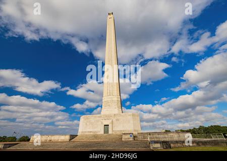 Riesiges Turmdenkmal in San Jacinto Battlegund State Historic Site in Texas Stockfoto