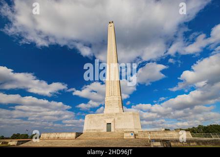 Riesiges Turmdenkmal in San Jacinto Battlegund State Historic Site in Texas Stockfoto