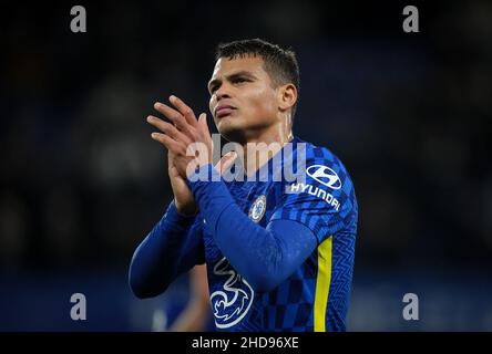 London, Großbritannien. 02nd Januar 2022. Thiago Silva von Chelsea beim Premier League-Spiel zwischen Chelsea und Liverpool am 2. Januar 2022 in Stamford Bridge, London, England. Foto von Andy Rowland/Prime Media Images. Quelle: Prime Media Images/Alamy Live News Stockfoto