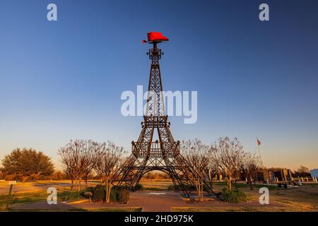 Tagesansicht des berühmten Paris Texas Eiffel Tower in den USA Stockfoto