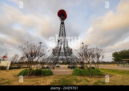 Tagesansicht des berühmten Paris Texas Eiffel Tower in den USA Stockfoto