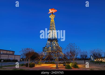 Tagesansicht des berühmten Paris Texas Eiffel Tower in den USA Stockfoto