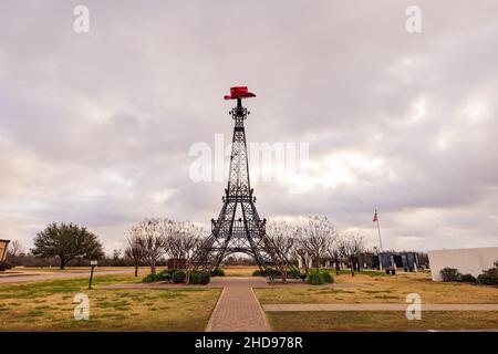 Tagesansicht des berühmten Paris Texas Eiffel Tower in den USA Stockfoto