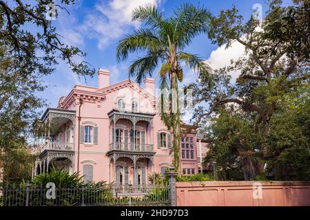 Historische Häuser im Garden District von New Orleans, Louisiana Stockfoto