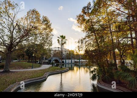 Blick am Nachmittag auf den Louis Armstrong Park in New Orleans, Louisiana Stockfoto