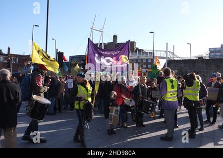 Protest gegen das Aussterben im Stadtzentrum von Southampton. Im November 2019 Stockfoto