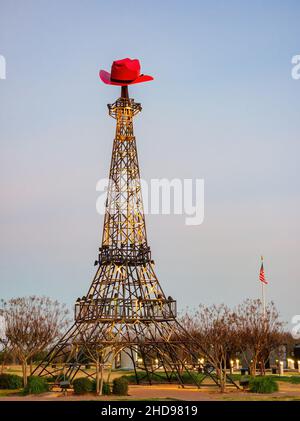 Tagesansicht des berühmten Paris Texas Eiffel Tower in den USA Stockfoto