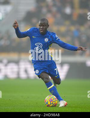 Wolverhampton, Großbritannien. 19th Dez 2021. Ngolo Kante von Chelsea während des Premier League-Spiels zwischen Wolverhampton Wanderers und Chelsea in Molineux, Wolverhampton, England am 19. Dezember 2021. Foto von Andy Rowland. Quelle: Prime Media Images/Alamy Live News Stockfoto