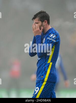 Wolverhampton, Großbritannien. 19th Dez 2021. Mason Mount of Chelsea während des Premier League-Spiels zwischen Wolverhampton Wanderers und Chelsea am 19. Dezember 2021 in Molineux, Wolverhampton, England. Foto von Andy Rowland. Quelle: Prime Media Images/Alamy Live News Stockfoto