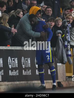 Wolverhampton, Großbritannien. 19th Dez 2021. Antonio Rudiger von Chelsea in Vollzeit während des Premier League-Spiels zwischen Wolverhampton Wanderers und Chelsea am 19. Dezember 2021 in Molineux, Wolverhampton, England. Foto von Andy Rowland. Quelle: Prime Media Images/Alamy Live News Stockfoto