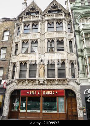 R.M. Roes Mary Queen of Scots House Fleet Street (Now a Pret A Manger), London, England, Großbritannien Stockfoto