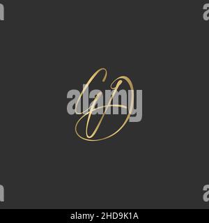 Buchstabenbuchstaben Initialen Monogramm-Logo DW, WD, W und D Stock Vektor