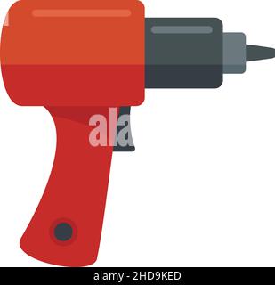 Symbol für Reifenmontierpistole. Flache Abbildung des Vektorsymbols für die Reifenmontage auf weißem Hintergrund Stock Vektor