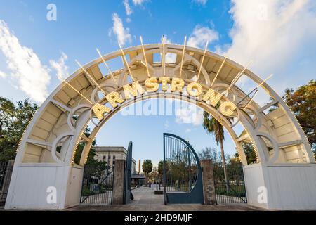 Louisiana, 24 2021. DEZEMBER - Blick am Nachmittag auf den Louis Armstrong Park Stockfoto