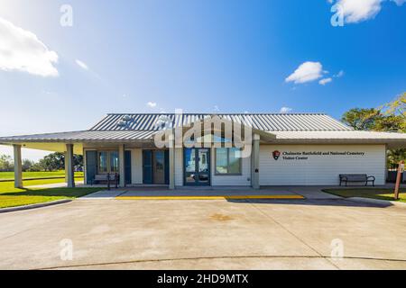 Louisiana, DEZEMBER 25 2021 - Besucherzentrum von Chalmette Battlefield Stockfoto