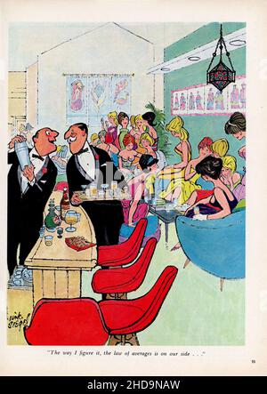 Februar 1965 Ausgabe des 'Playboy' Magazine Cartoon, USA Stockfoto