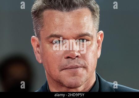 Lido di Venezia, Italien, 10. September 2021 - Matt Damon besucht den roten Teppich des 78. Filmfestivals in Venedig für den Film 'das letzte Duell' Credits: Luigi de Pompeis Stockfoto