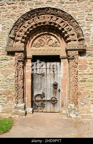 Kilpeck Norman Church Herefordshire Stockfoto