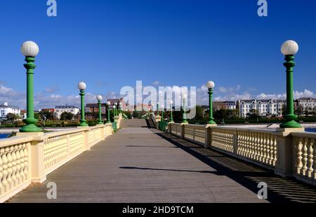 Blick auf den Marine Lake Southport Stockfoto